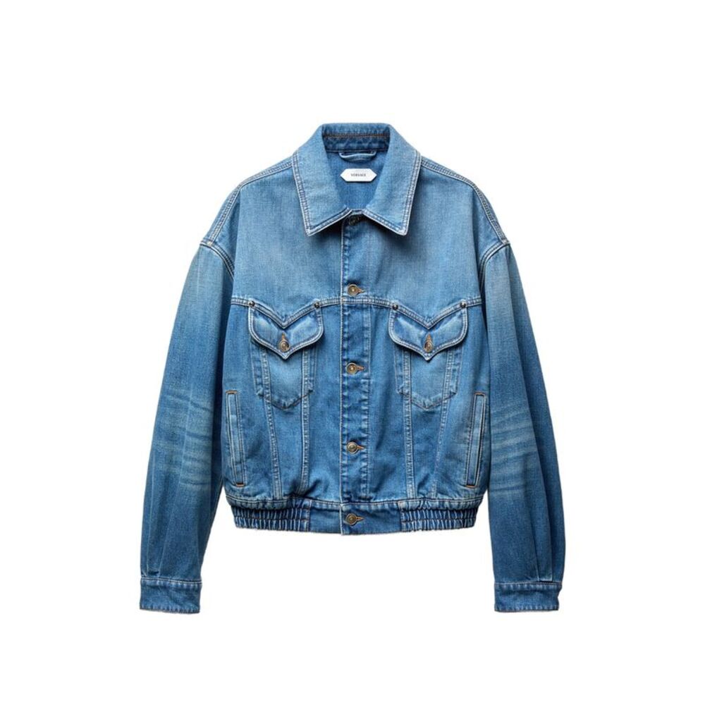 Versace Blue Jackets - Denim Jackets Men